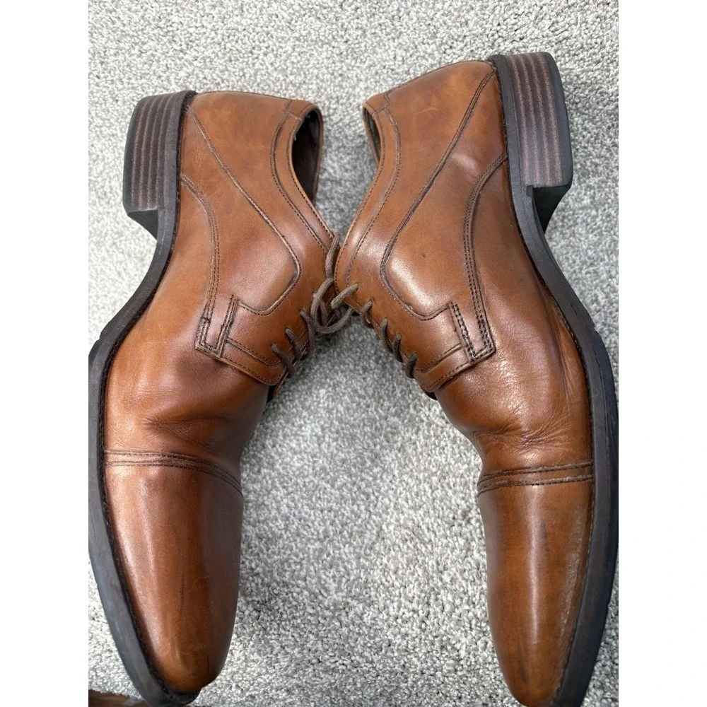 Johnston & Murphy Men's Brown Leather Cap Toe Oxford Dress Shows‎ Size 14M